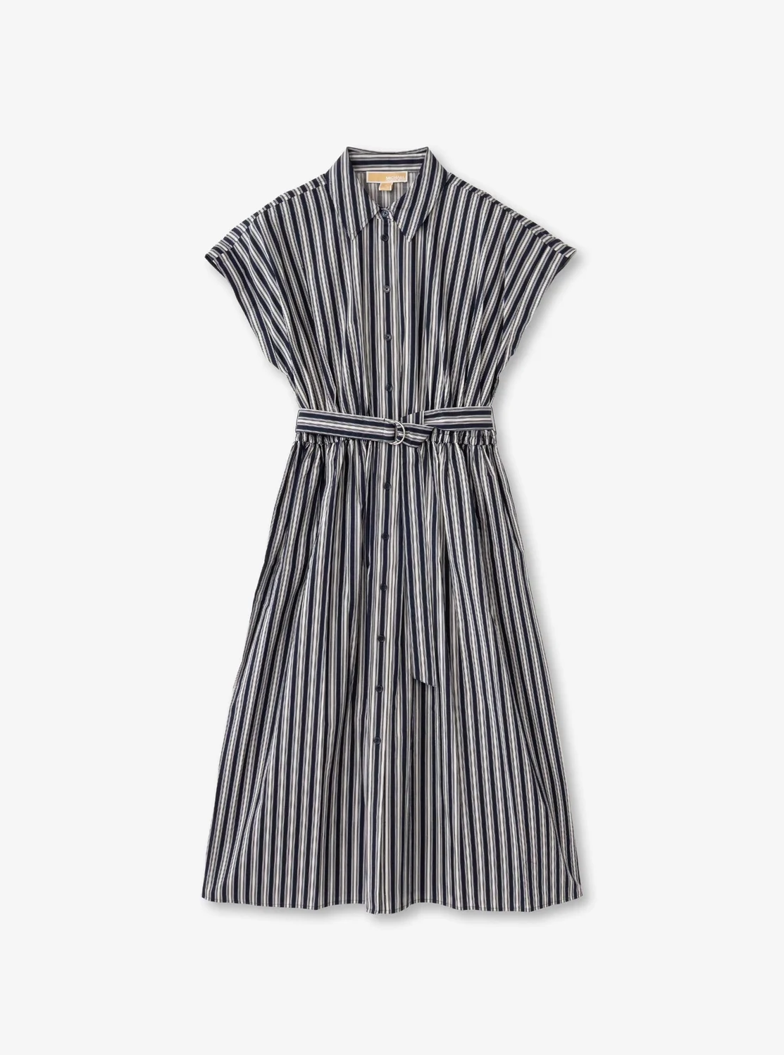 Michael Kors ストライプ コットンポプリン ミディ ドレス