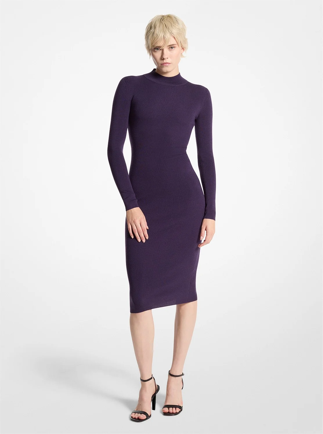 Michael Kors ストレッチ ウール モックネック ドレス