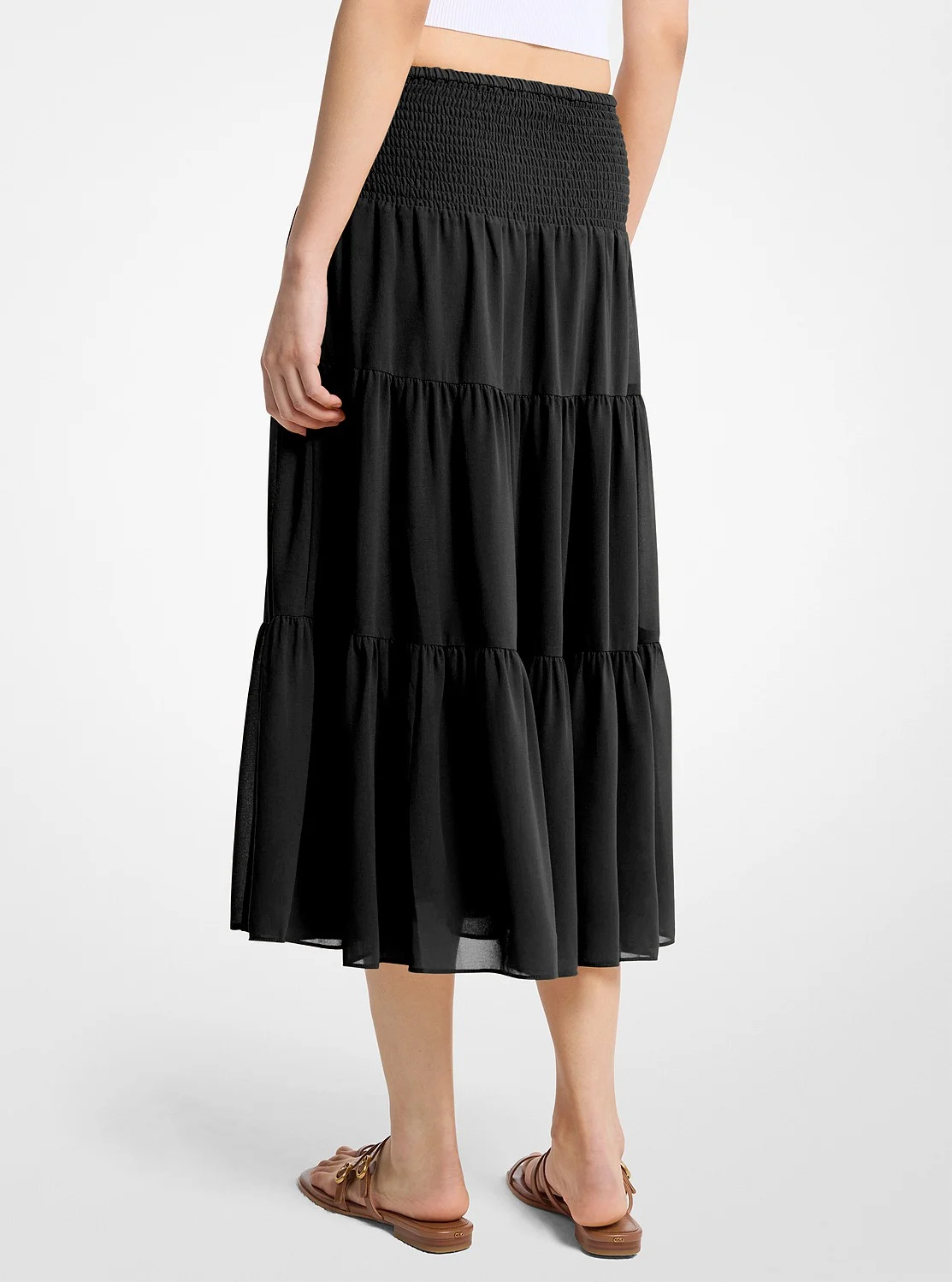 Michael Kors スモック ジョーゼット ティアード スカート - Image 2