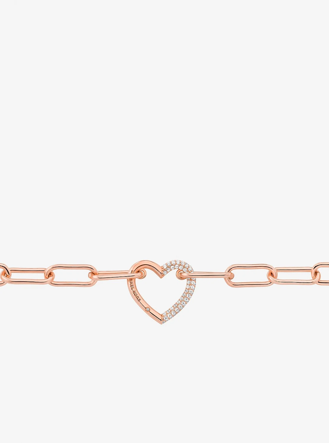 Michael Kors パヴェ ハート カーブリンク ネックレス - Image 2