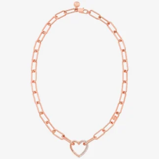 Michael Kors パヴェ ハート カーブリンク ネックレス