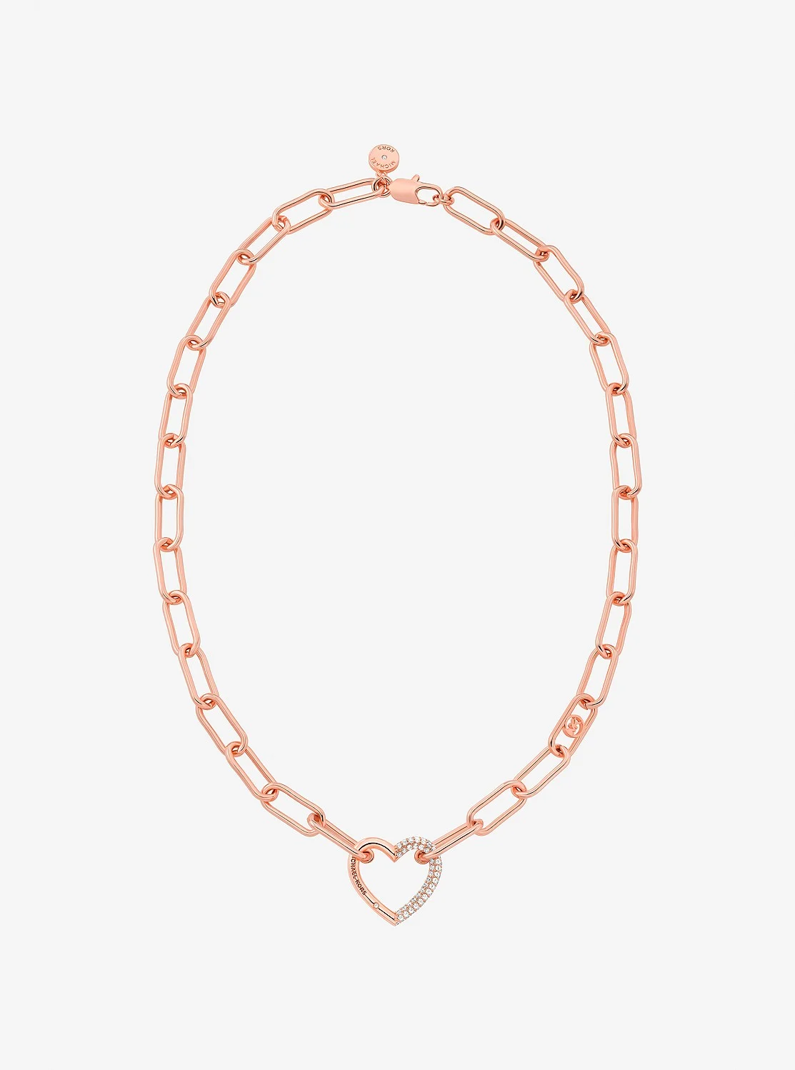 Michael Kors パヴェ ハート カーブリンク ネックレス