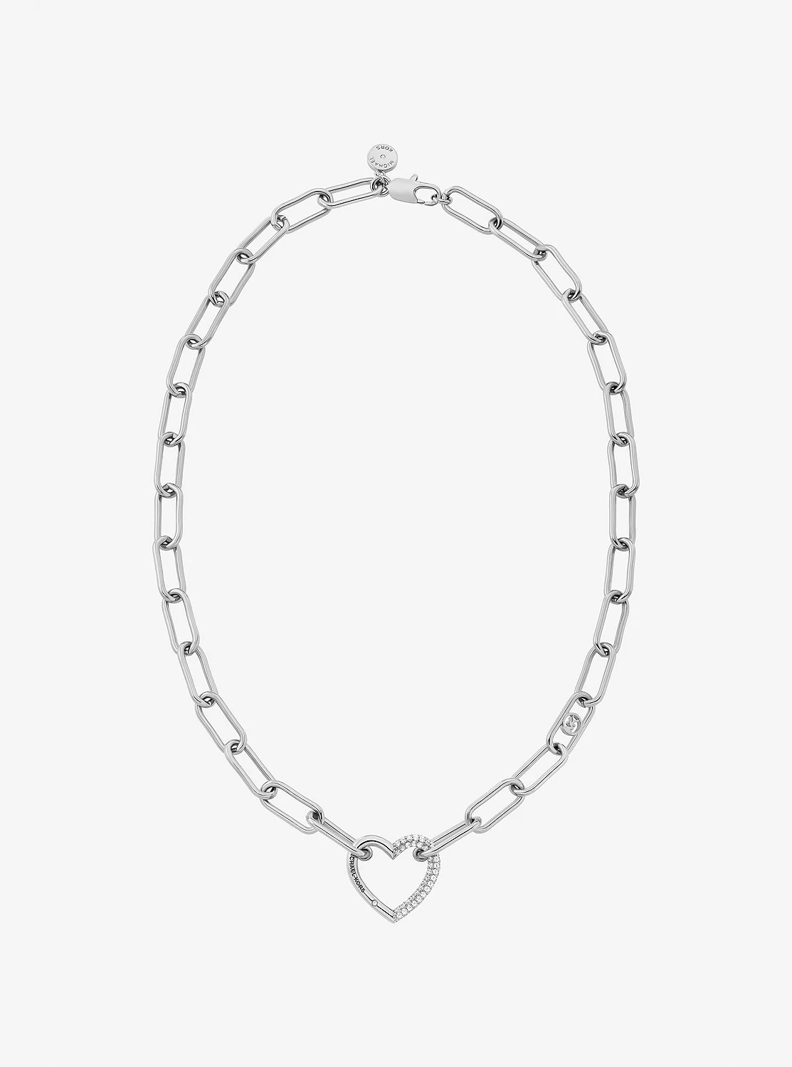 Michael Kors パヴェ ハート カーブリンク ネックレス