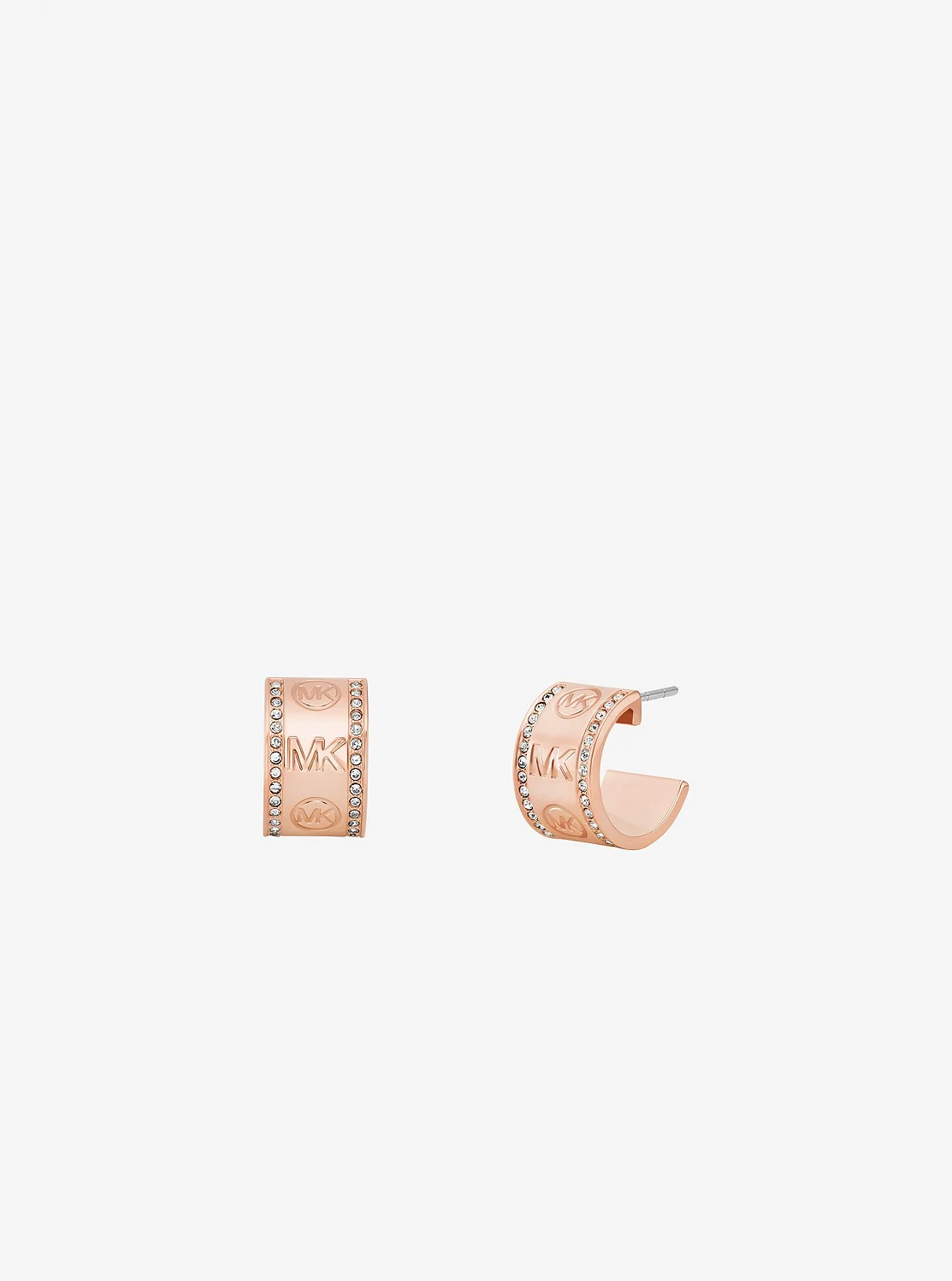 Michael Kors パヴェ ロゴ ハギー フープピアス