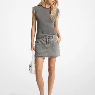 Michael Kors フレイドデニム ミニスカート