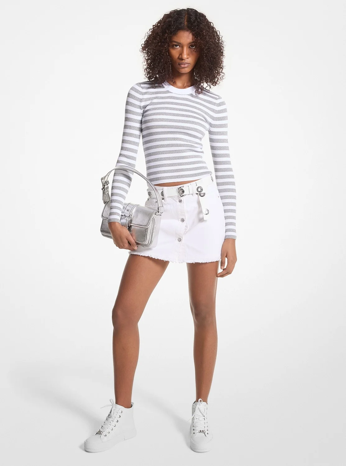 Michael Kors フレイドデニム ミニスカート