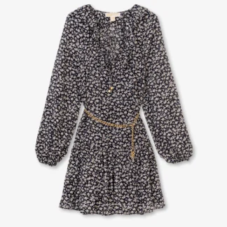 Michael Kors フローラル ラッフル ミニ ドレス