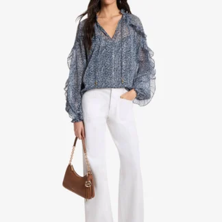 Michael Kors フローラル ラッフル ブラウス