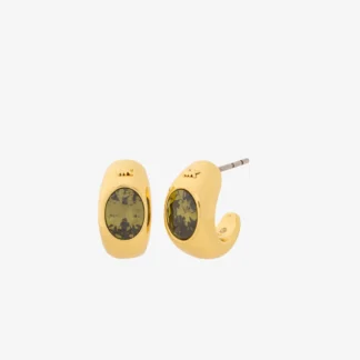 Michael Kors プレシャスメタル プレーティング キュービック ジルコニア ハギー フープ ピアス