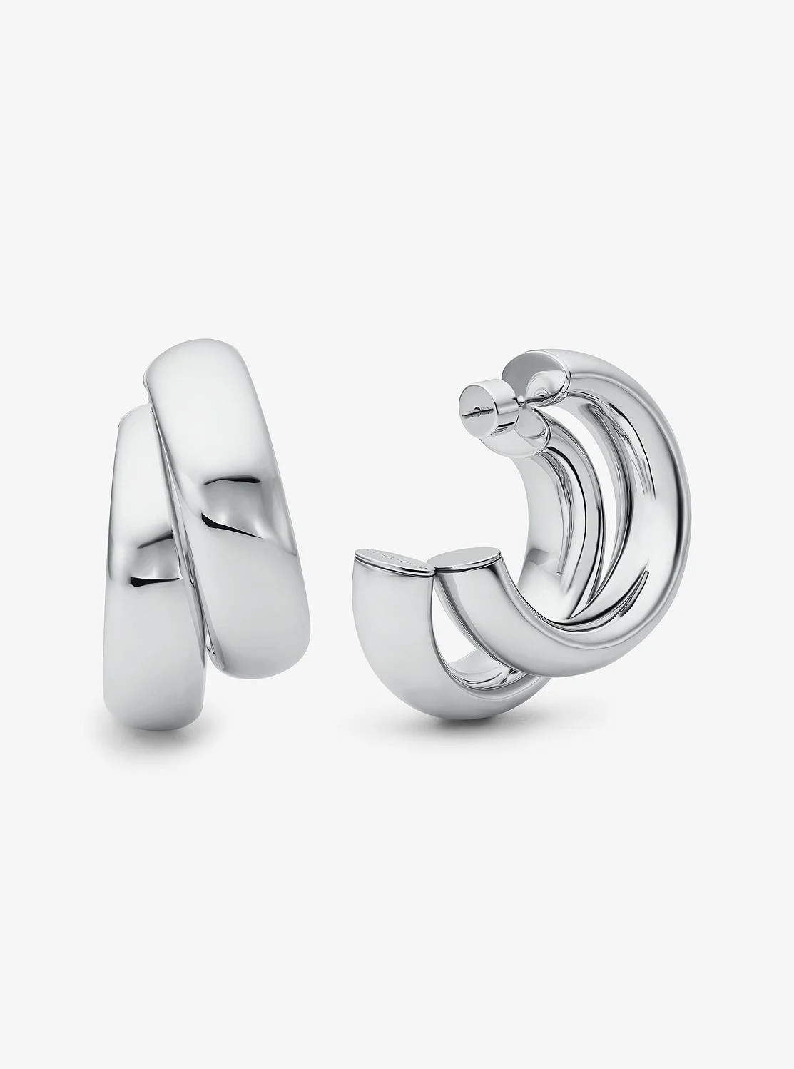 Michael Kors プレシャスメタル プレーティング ブラス ダブル フープピアス ラージ - Image 2