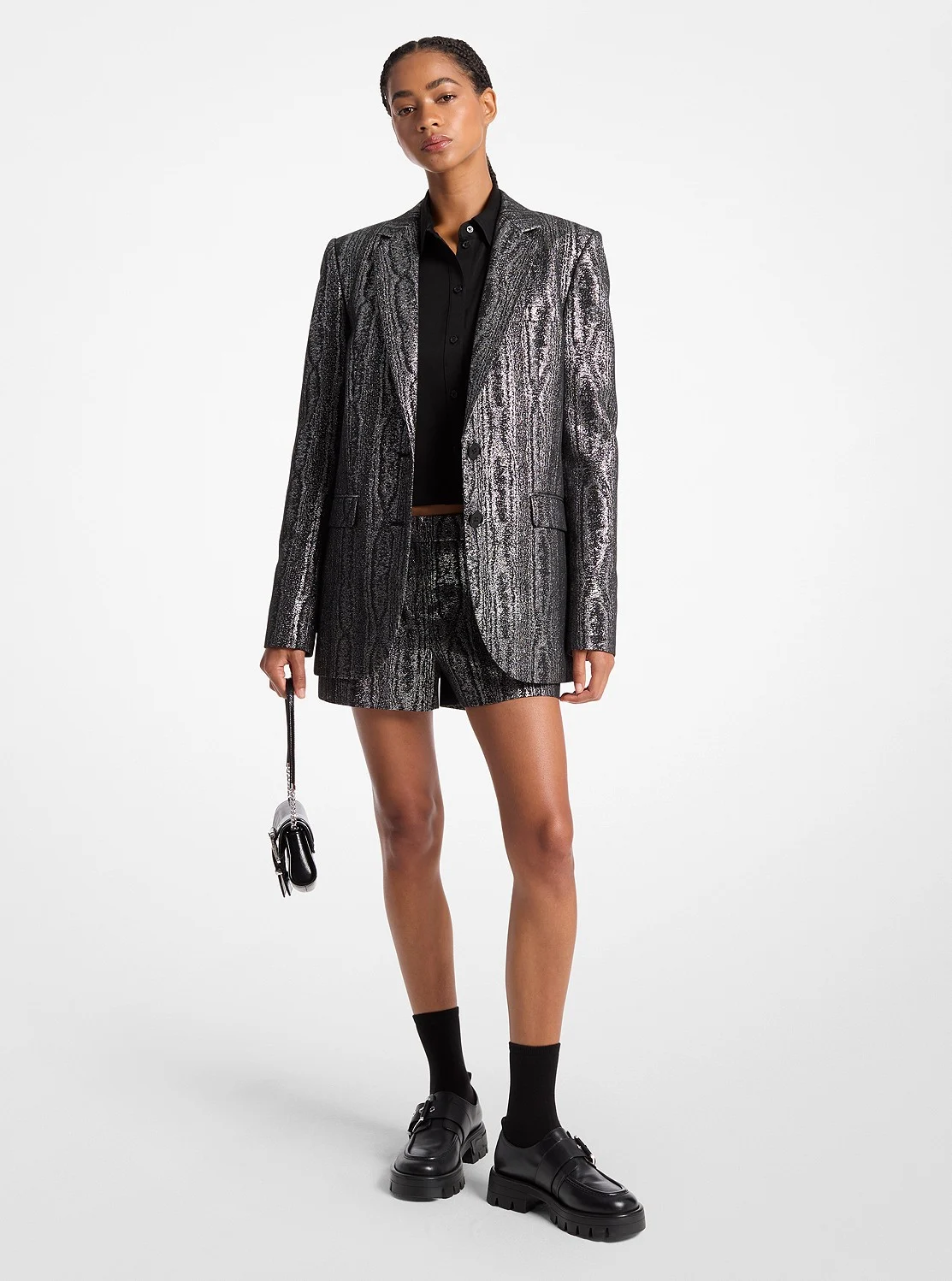 Michael Kors メタリック モワレ ブレザー