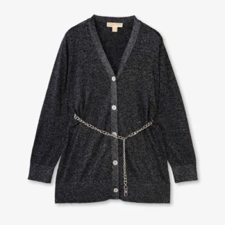 Michael Kors メタリックチェーン ベルト カーディガン