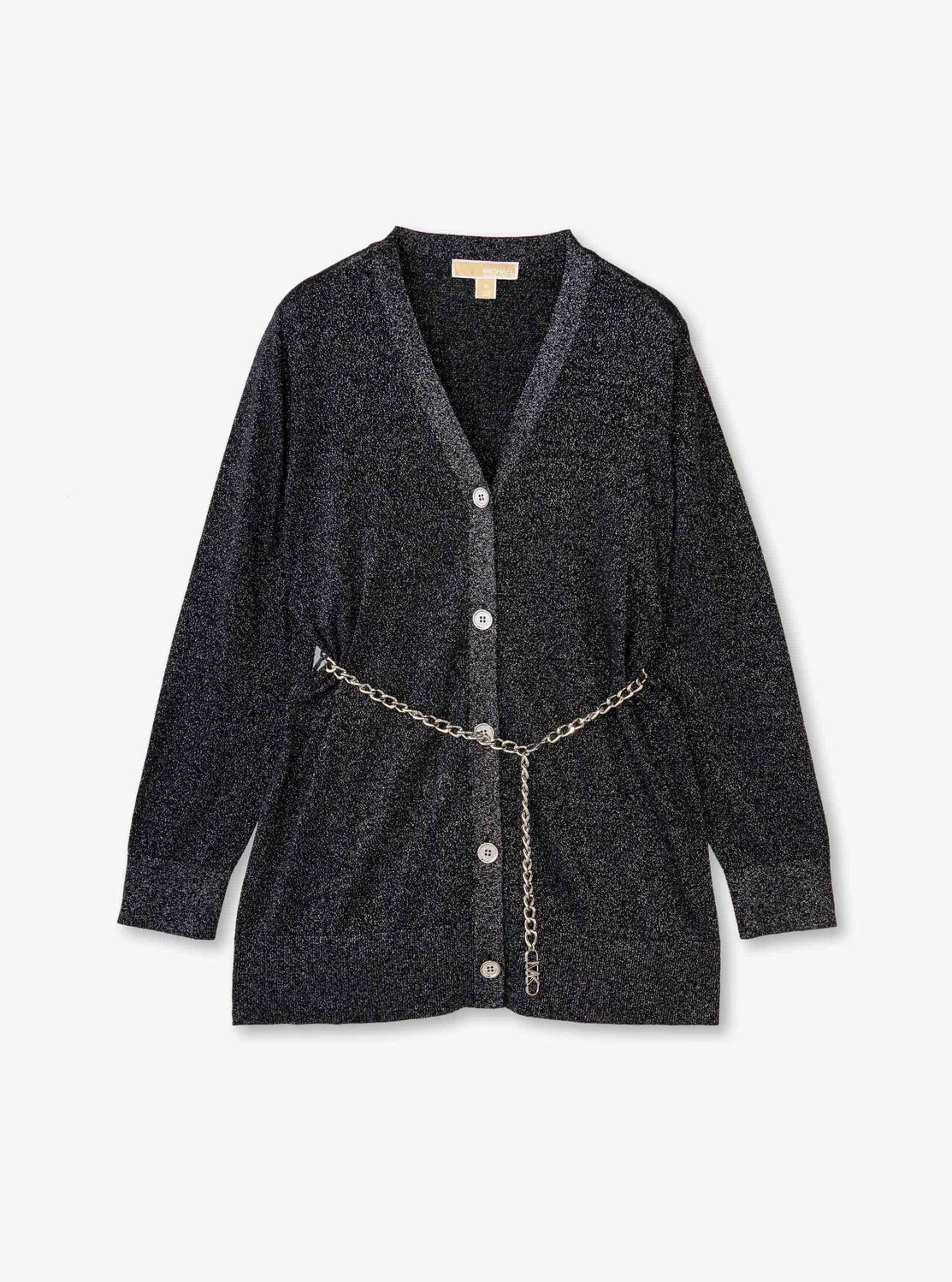 Michael Kors メタリックチェーン ベルト カーディガン