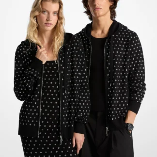 Michael Kors ユニセックス グロメット ウール ジップアップ フーディー