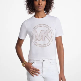 Michael Kors ラインストーン MK サークル ロゴ Tシャツ