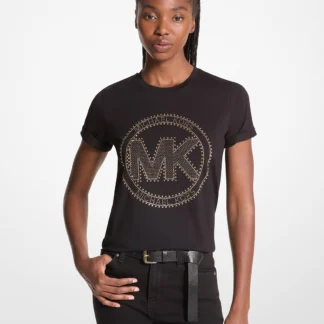 Michael Kors ラインストーン MK サークル ロゴ Tシャツ