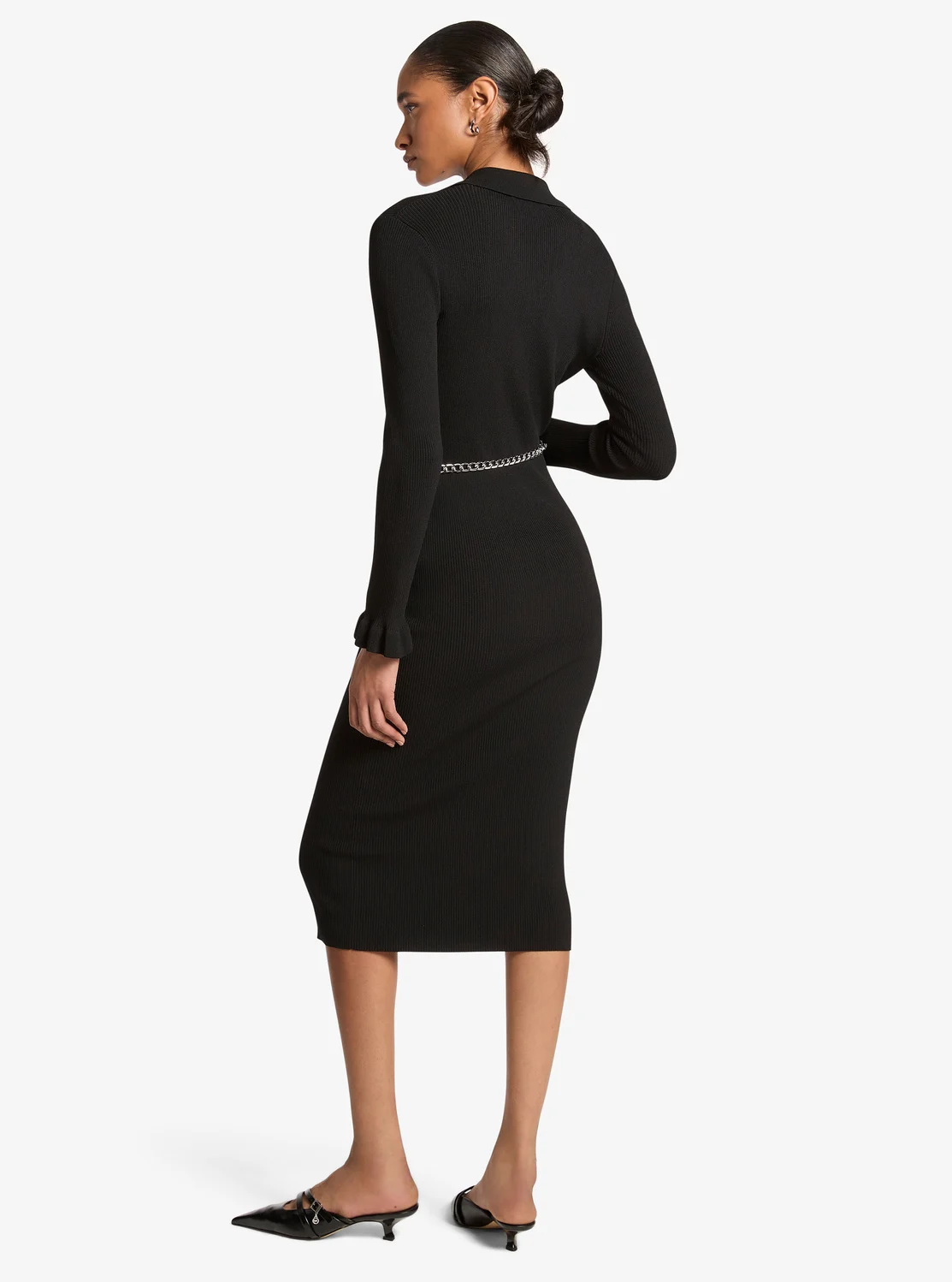 Michael Kors ラッフル カフ スナップ ミディドレス - Image 2