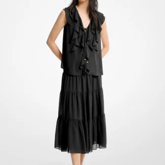 Michael Kors ラッフル ジョーゼット ブラウス