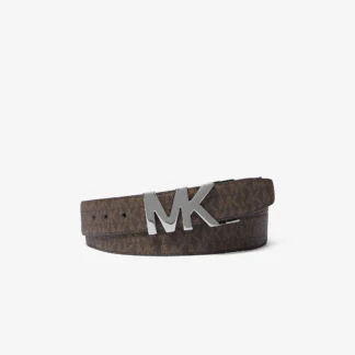 Michael Kors リバーシブル ロゴ レザー ベルト - MKシグネチャー