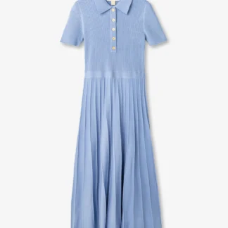 Michael Kors リブ ストレッチ ニット ポロ ドレス