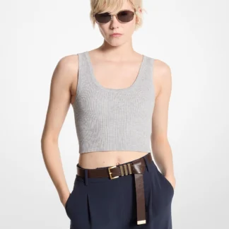 Michael Kors リブニット クロップ タンクトップ