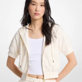 Michael Kors ロゴ ジャガード テリー ショートスリーブ ジャケット