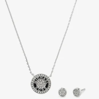 Michael Kors ロゴ テープ ネックレス & スタッドピアス セット