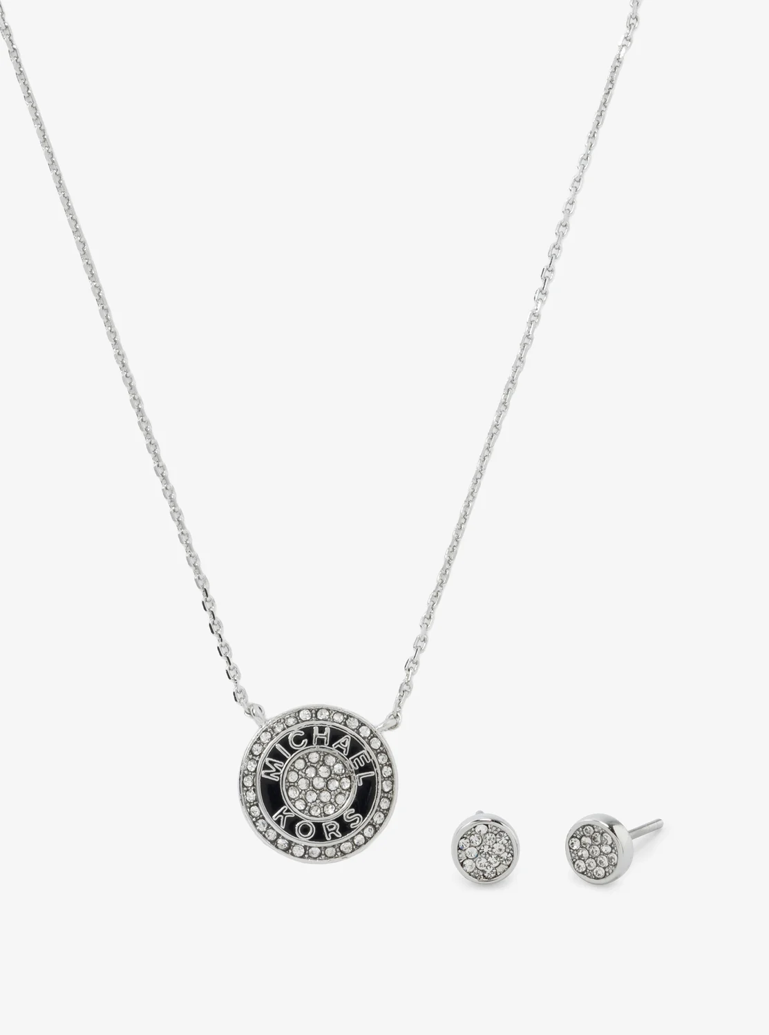 Michael Kors ロゴ テープ ネックレス & スタッドピアス セット