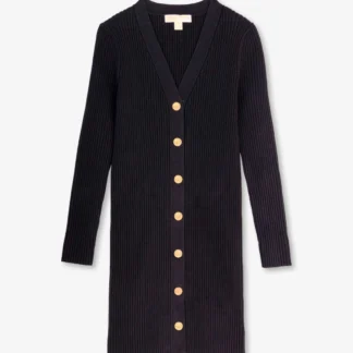 Michael Kors ロング Vネック リブ ドレス