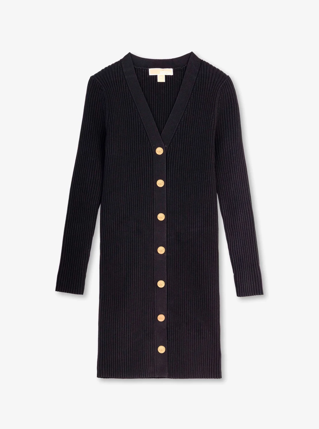 Michael Kors ロング Vネック リブ ドレス