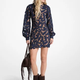 Michael Kors ロングスリーブ レース ミニ ドレス