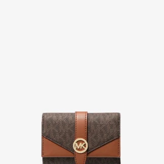 Michael Kors GREENWICH エンベロープ トライフォールド ウォレット ミディアム - MKシグネチャー