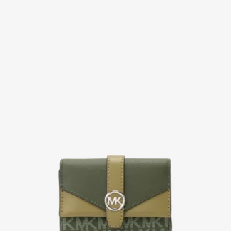 Michael Kors GREENWICH トライフォールド ウォレット ミディアム - MKシグネチャー