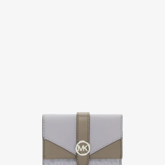 Michael Kors GREENWICH トライフォールド ウォレット ミディアム - MKシグネチャー