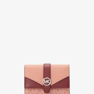 Michael Kors GREENWICH トライフォールド ウォレット ミディアム - MKシグネチャー