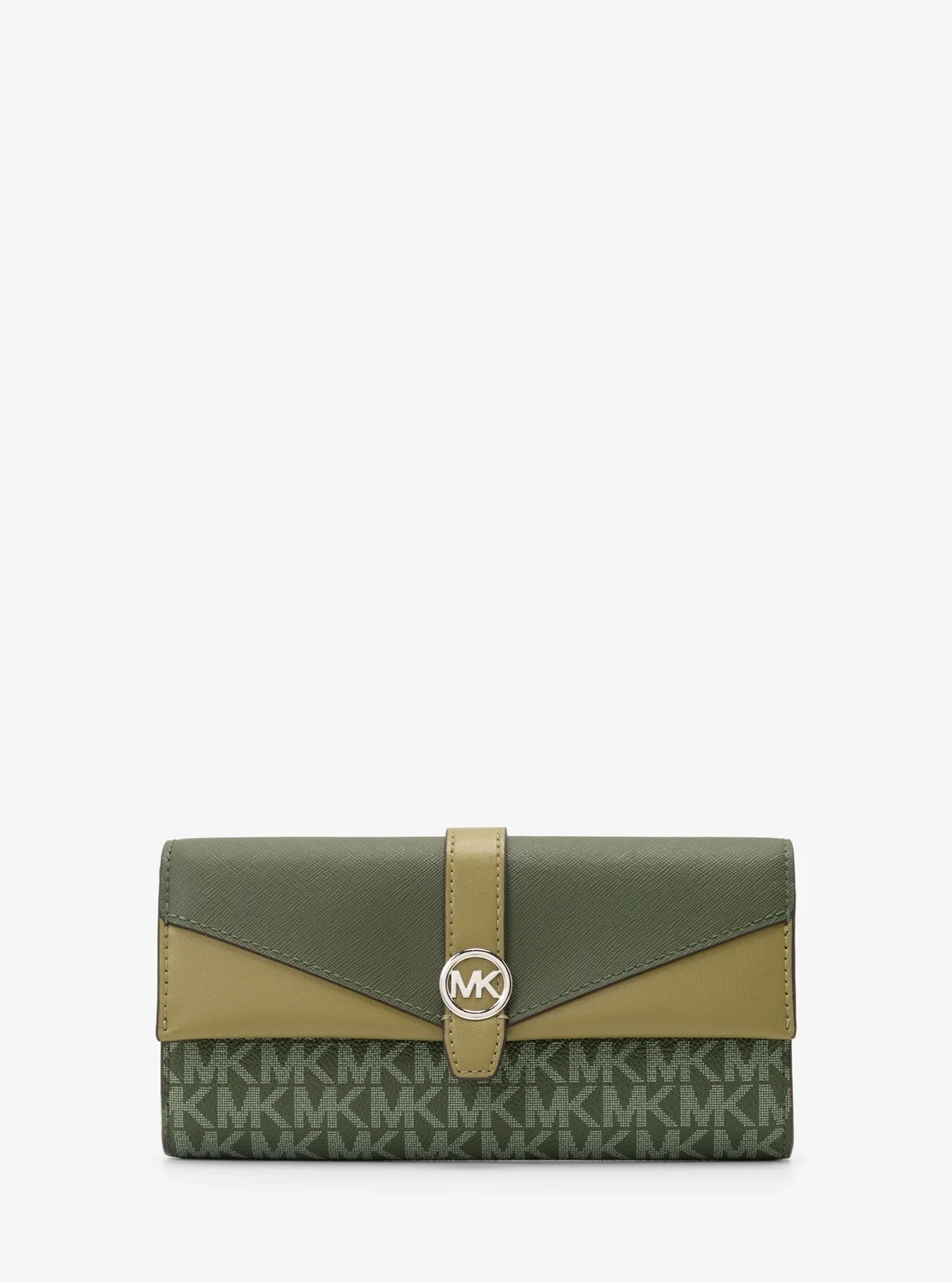 Michael Kors GREENWICH フラップ コンチネンタル ウォレット ラージ - MKシグネチャー