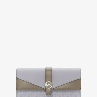 Michael Kors GREENWICH フラップ コンチネンタル ウォレット ラージ - MKシグネチャー