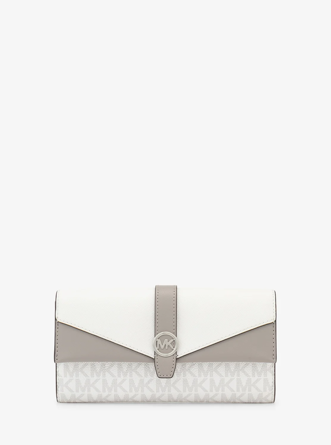 Michael Kors GREENWICH フラップ コンチネンタル ウォレット ラージ - MKシグネチャー