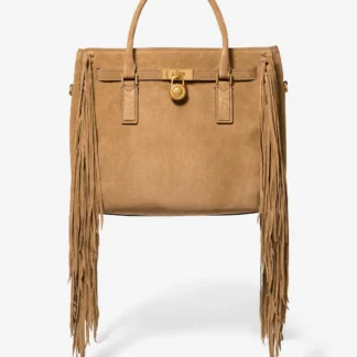 Michael Kors HAMILTON MODERNE フリンジ スエード サッチェル ラージ
