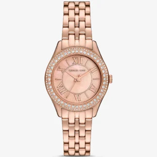 Michael Kors HARLOWE パヴェ ローズゴールドトーン ミニウォッチ