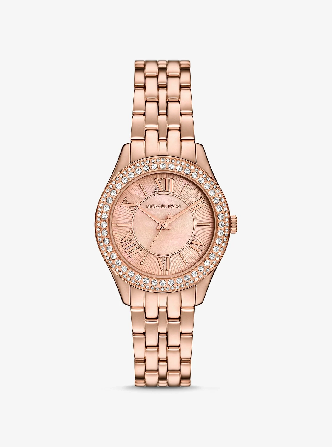 Michael Kors HARLOWE パヴェ ローズゴールドトーン ミニウォッチ