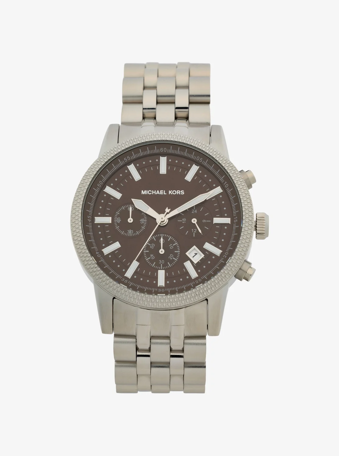Michael Kors HUTTON オーバーサイズ シルバートーン ウォッチ