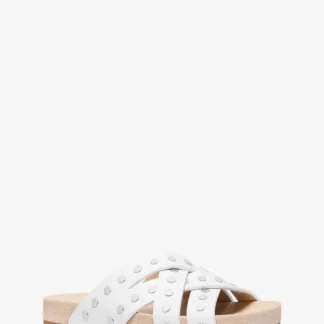 Michael Kors IRENE スタッズ レザー フラット サンダル