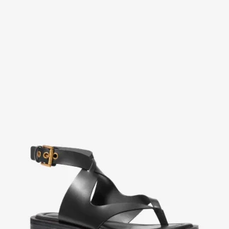 Michael Kors IRENE レザー ラップ サンダル