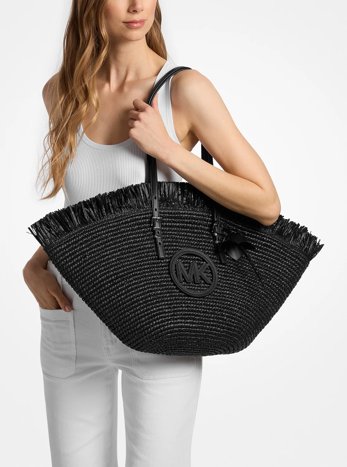 Michael Kors ISA нэхмэл том цүнх - Image 4