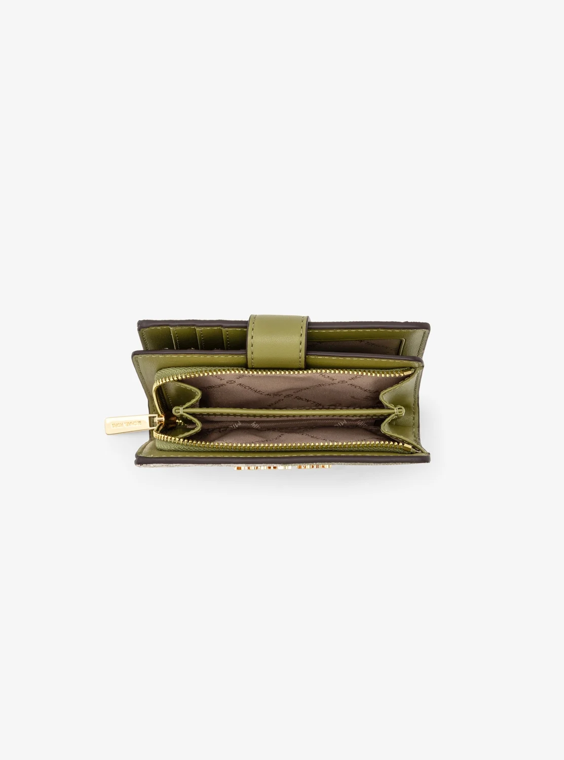 Michael Kors Jet Set Travel дунд хэмжээний хоёр өнгөт gậpдэг түрийвч - MK хээтэй - Image 4