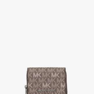 Michael Kors JET SET TRAVEL ジップアラウンド ウォレット スモール - MKシグネチャー