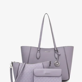 Michael Kors JET SET TRAVEL スムース & ロゴ 3 IN 1 トートバッグ ラージ - MKシグネチャー