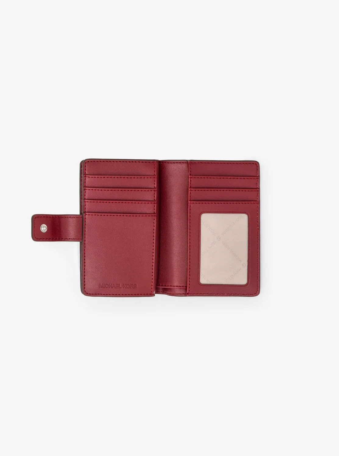 Michael Kors JET SET TRAVEL ツートーン ビルフォールド ジップ コンパクト ウォレット ミディアム - MKシグネチャー - Image 2