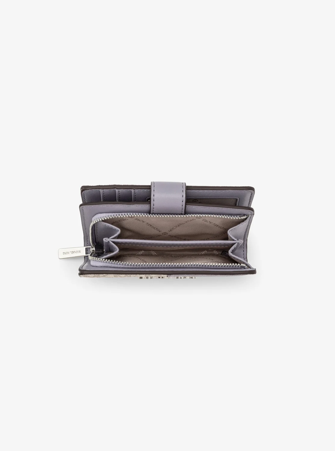 Michael Kors JET SET TRAVEL ツートーン ビルフォールド ジップ コンパクト ウォレット ミディアム - MKシグネチャー - Image 4